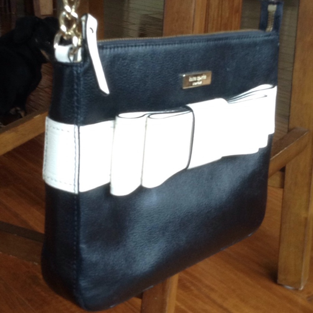 Kate Spade black and bone crossbody